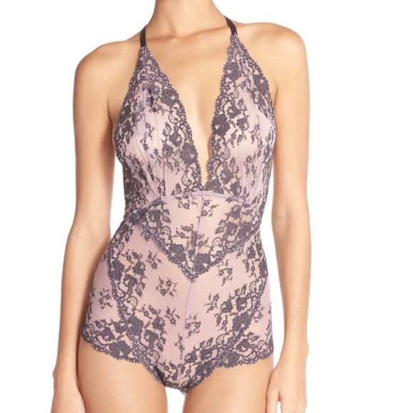 Free People Too Cute To Handle Eggplant Bodysuit - Picture 2 of 16